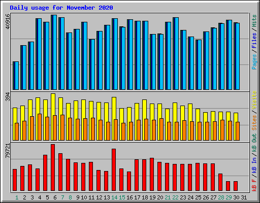 Daily usage for November 2020