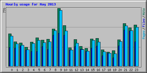 Hourly usage for May 2013