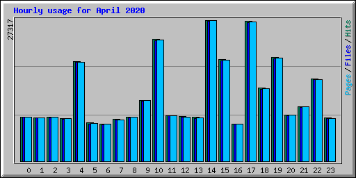 Hourly usage for April 2020