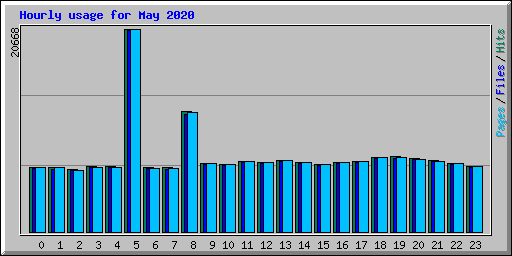Hourly usage for May 2020
