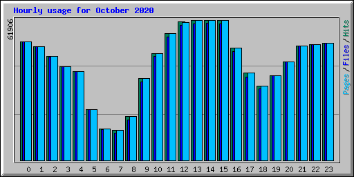 Hourly usage for October 2020