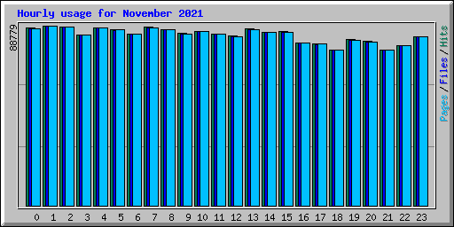 Hourly usage for November 2021