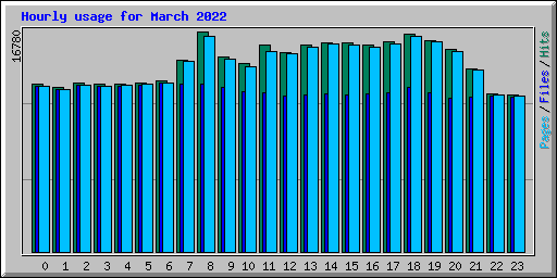 Hourly usage for March 2022