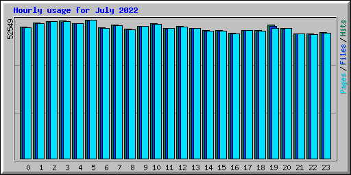 Hourly usage for July 2022