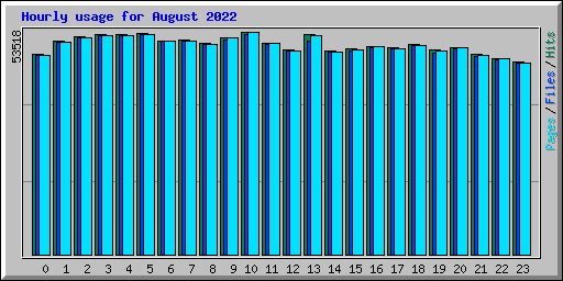 Hourly usage for August 2022