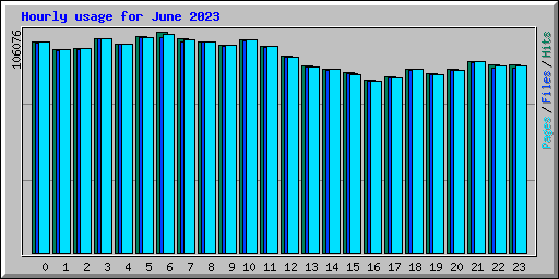 Hourly usage for June 2023