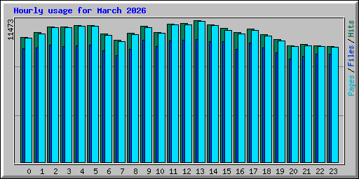 Hourly usage for March 2026