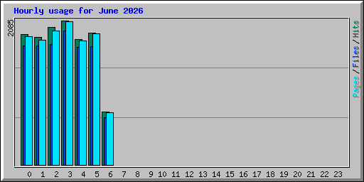 Hourly usage for June 2026