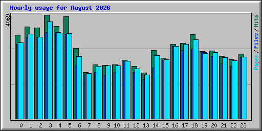 Hourly usage for August 2026